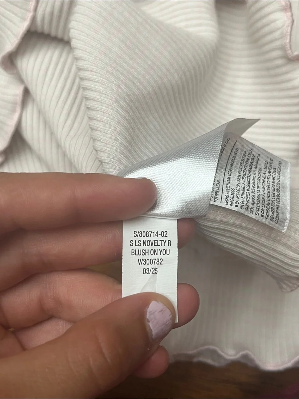 Old navy printed long sleeve fitted ringer top
